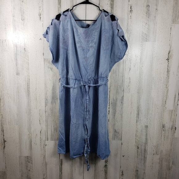 Luxology light blue chambray dress women's plus size 20 - Picture 1 of 13